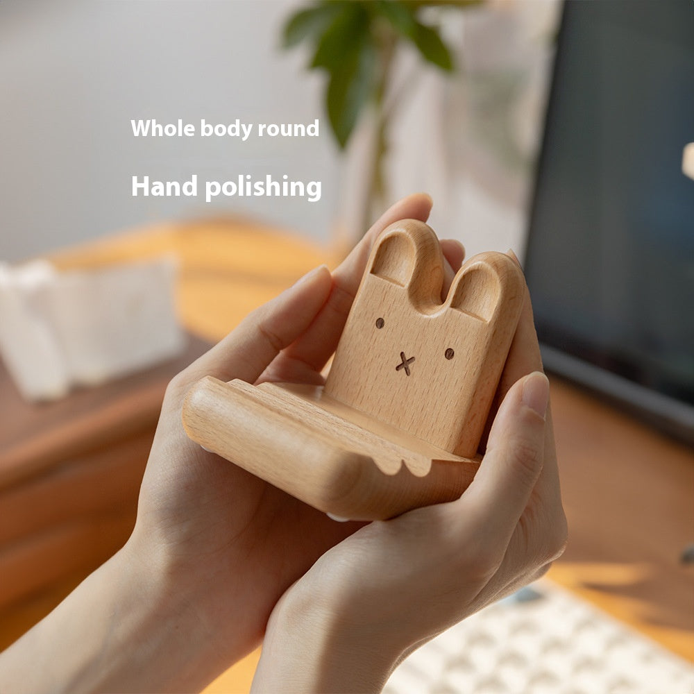 Creative Bunny Tatami Support de téléphone mobile en bois