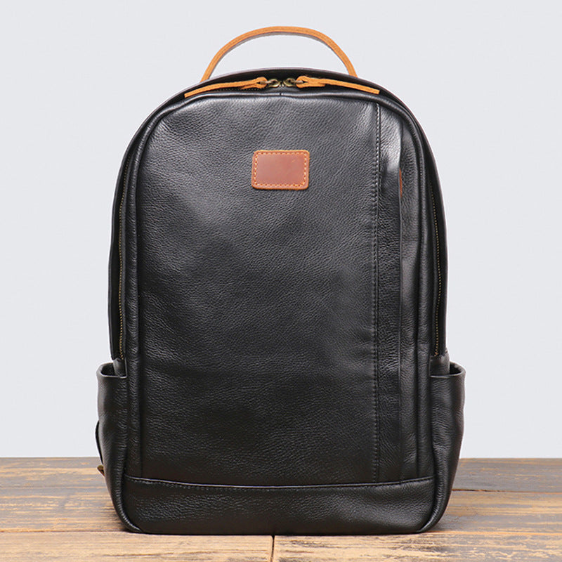 Sac à dos de voyage en cuir véritable pour hommes