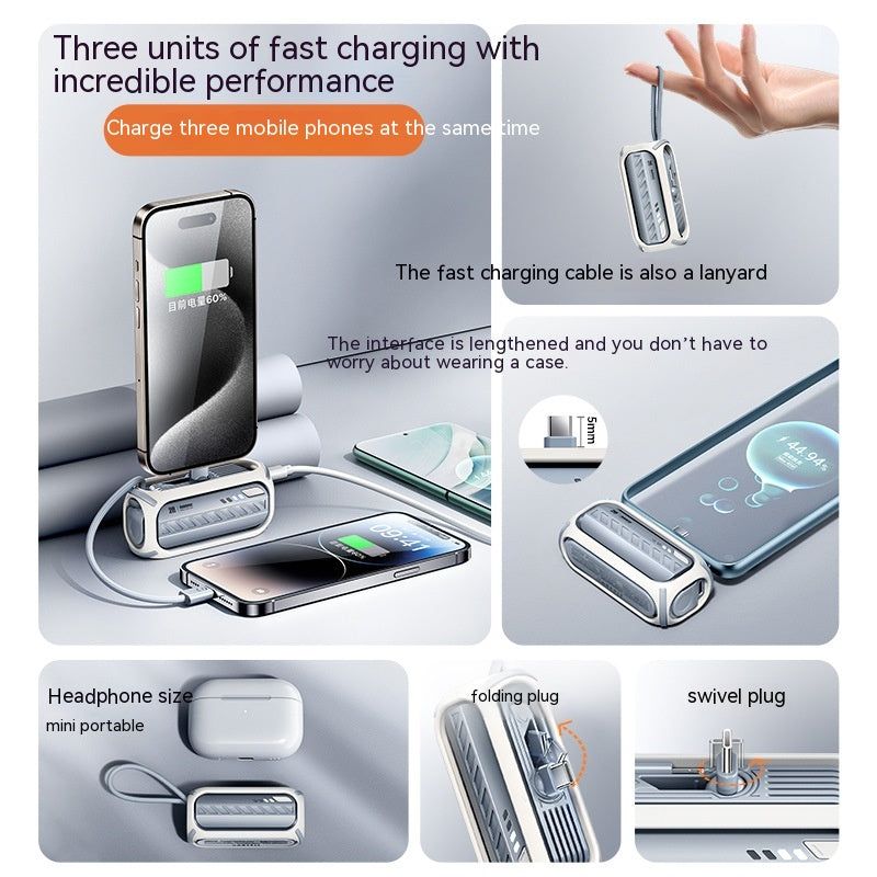Capsule 20W Quick Charge pliant Bracket 5000mAh Mini Power Bank