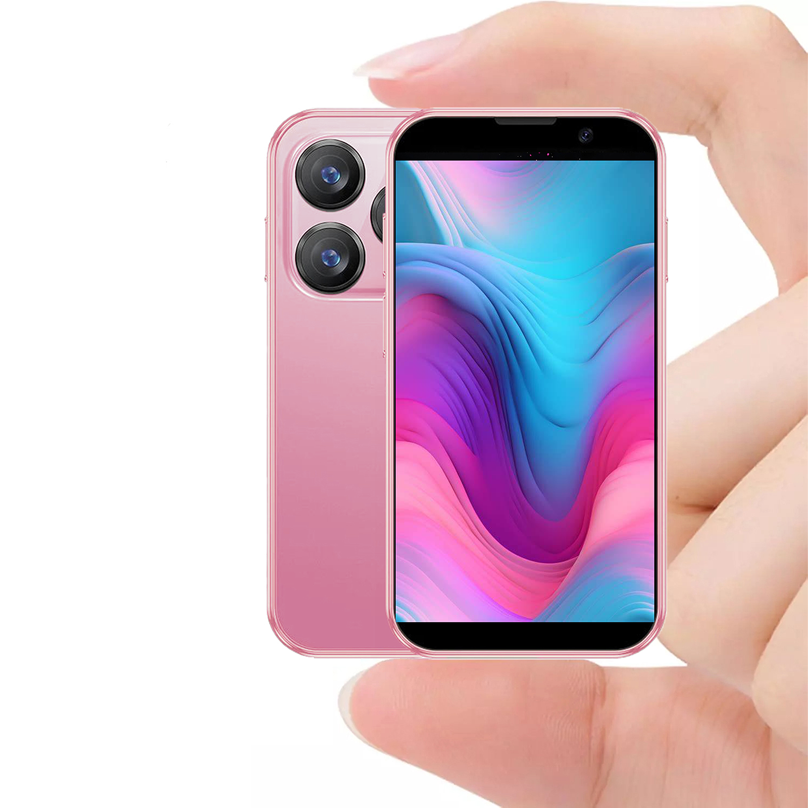 Mini Téléphone Débloqué Le plus petit monde 3.0en HD écran tactile Mini Smartphone Android 8.1Comp