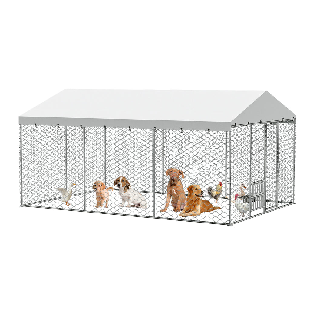 15x10 FT Grand Kennel de chien extérieur avec Canopy