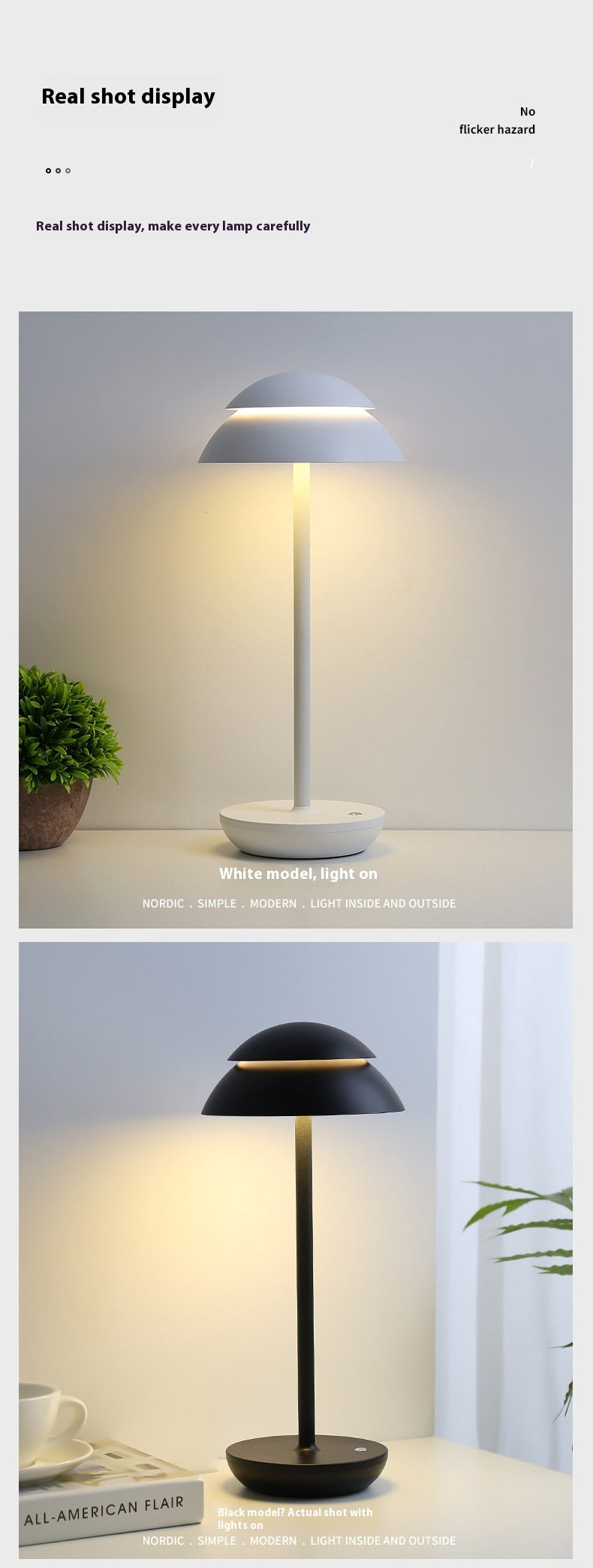 Nordic Minimalism Lampe de table Moderne Creative Living Room Bedside Study Studio Outdoor Repos