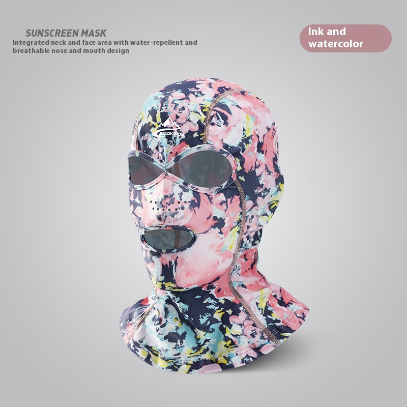Facekini Natation Protection solaire Couverture tête Hommes et femmes Extérieur