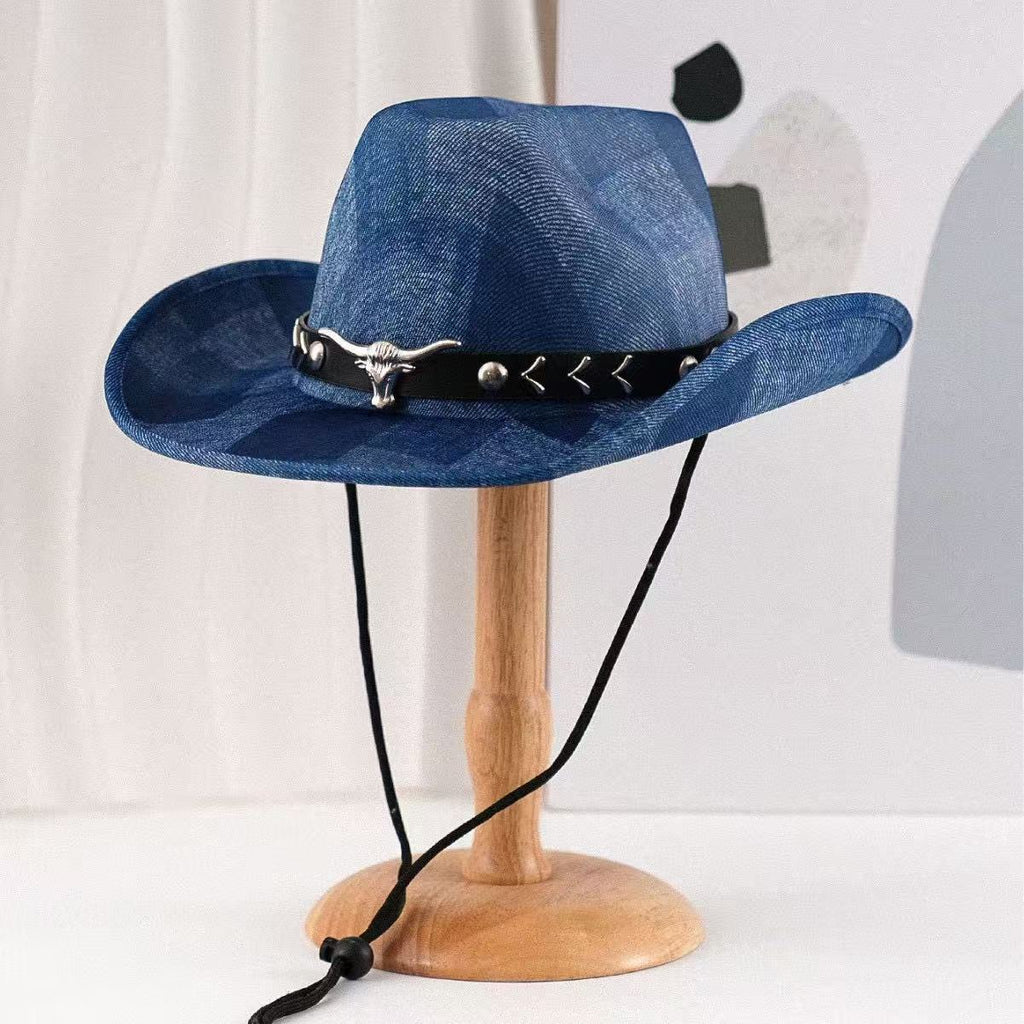 Hommes et femmes Western Cowboy Outdoor Travel Chapeau plat