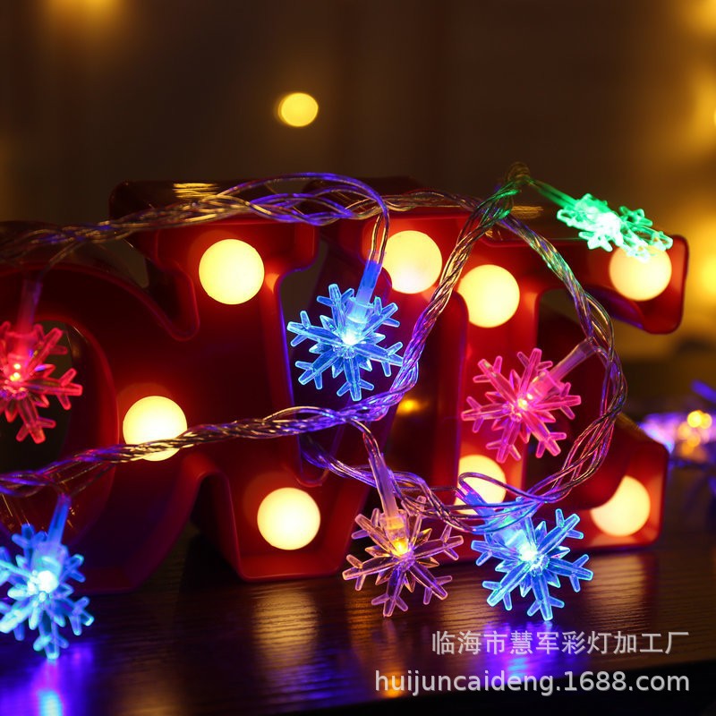 LED Snowflake Chaîne d'éclairage Lampe décorative solaire