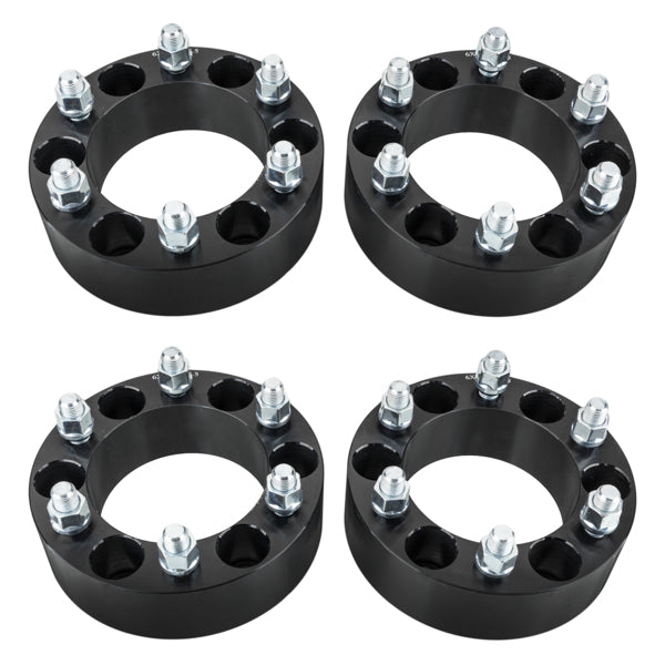 4pc 2inch 6x5.5 6x139,7 Escaliers de roue noir 108mm 14x1.5 Studs pour Chevy & GMC