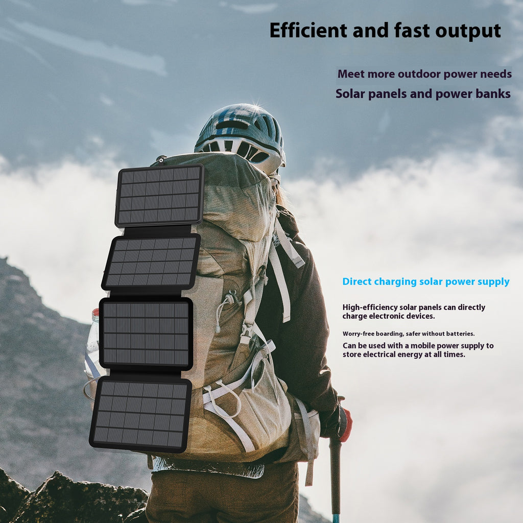 Chargeur d'urgence de charge solaire pliant