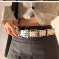 Ceinture cousue de style punk tendance pour les femmes avec une ambiance haut de gamme
