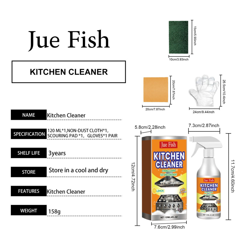 JUE FISH Kit de nettoyage de la graisse de cuisine