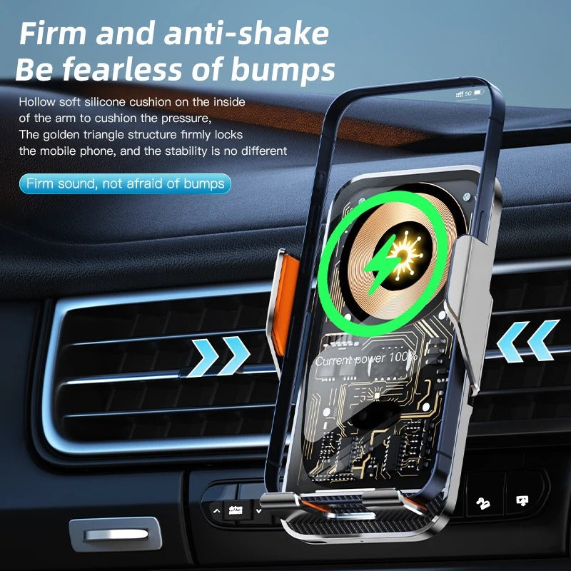 Support de voiture universel avec fonction de recharge sans fil pour téléphones portables