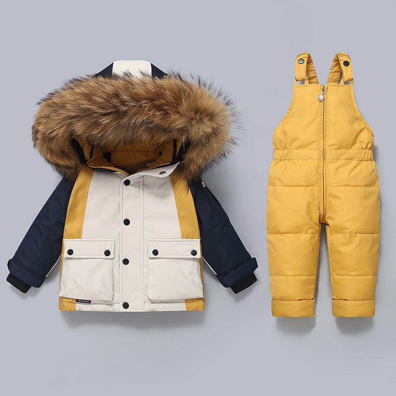 Veste et survêtements de bille épaissies pour enfants