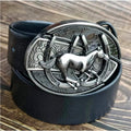 Smooth Buckle Ceinture auto-défense Couteau Punk Buckle Tête