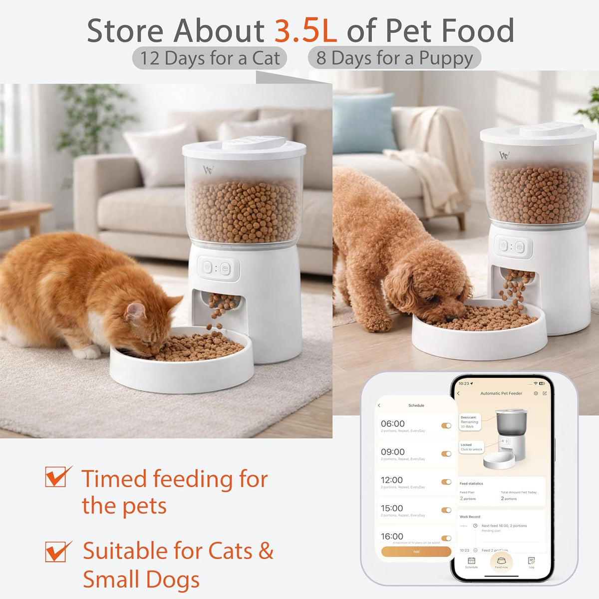 Wi-Fi Waithem Automatic Cat Feeder