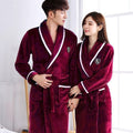 Flanelle Épaisseur longue section peignoir hommes