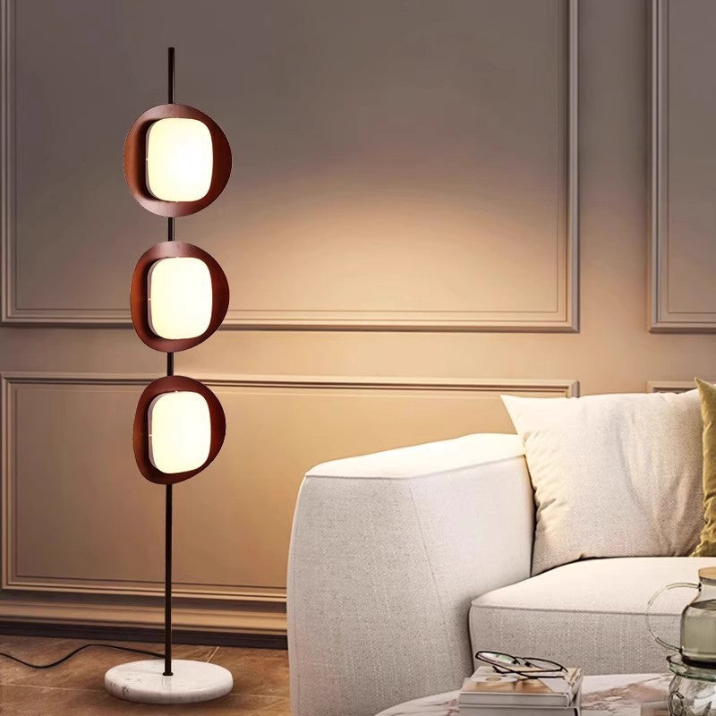 Salle de séjour au milieu du siècle Lampe de sol Canapé pour la chambre