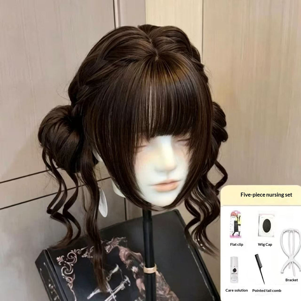 Long Wavy cheveux mignons de style Bun pour les femmes