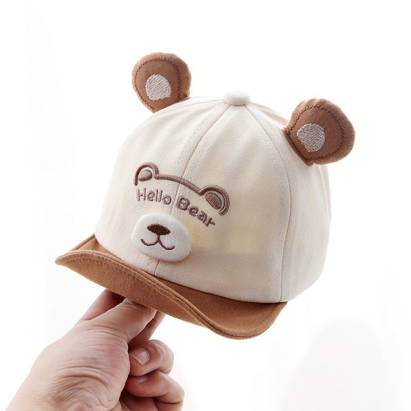 Bébé de 0 à 3 ans HelloBear en forme d'ours en trois dimensions Soft-brimmed Pure Cotton Sunshad