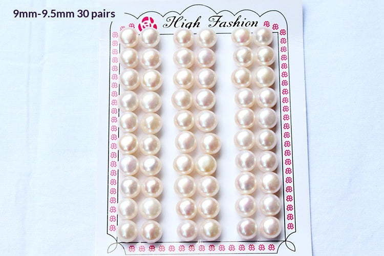 Perles blanches plates rondes en eau douce naturelle de couleur Aurora