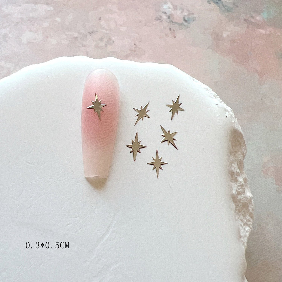 Flakes en métal d'art d'étoile d'or et d'argent