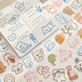 Mousse matinale PET Sticker Pack Bear Animal Salt System bricolage Matériau de la tente à main décoratif St