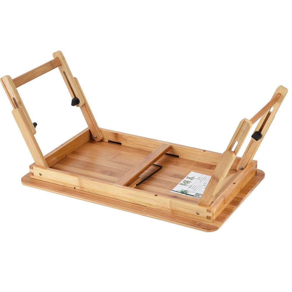 Portable pliable en bois Bamboo CompuLaptop Table Canapé-lit Bureau Ordinateur portable Stand réglable