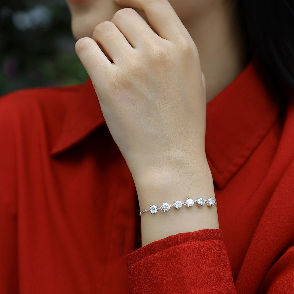S925 Argent 2.6g Bracelet Bolo réglable