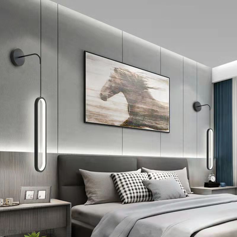 Modern Minimalist Bedside Lampe Murale Salon Mural Ampoule Nordique Internet Célébrité