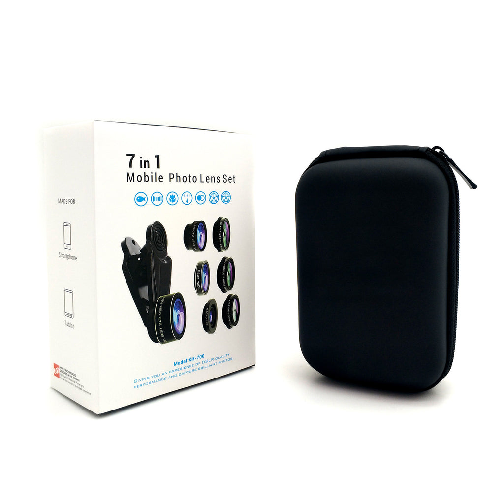 Fisheye Wide-angle Macro Telephoto Polarized 7pcs Téléphone portable Lens