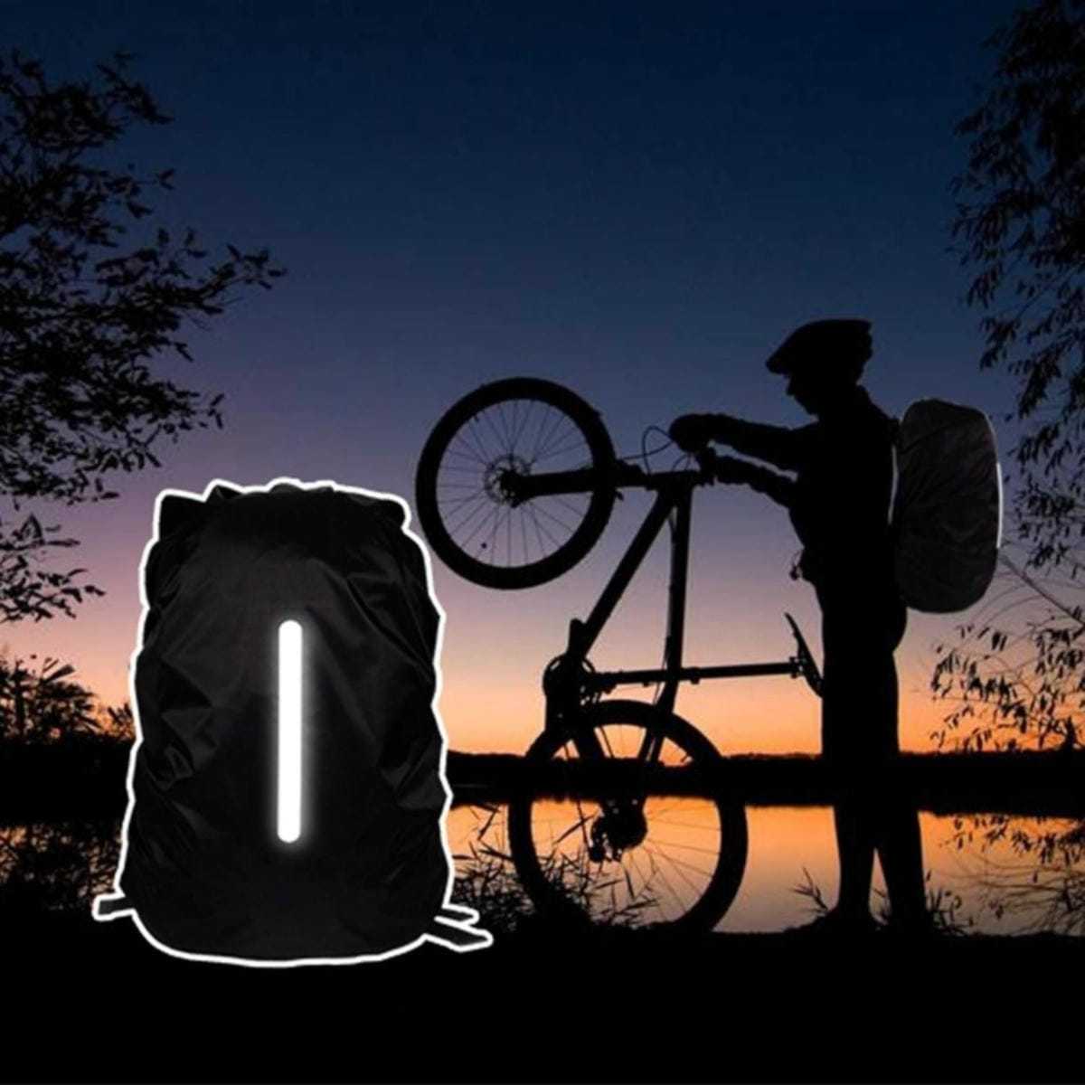 Couverture sac à dos Taille M En noir et vert - Couverture de protection pour les sacs à dos et les voyages - Acce