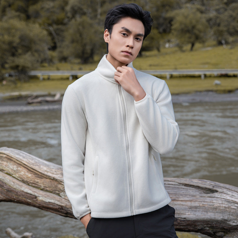Polar fleece hoodie with removable fleece liner