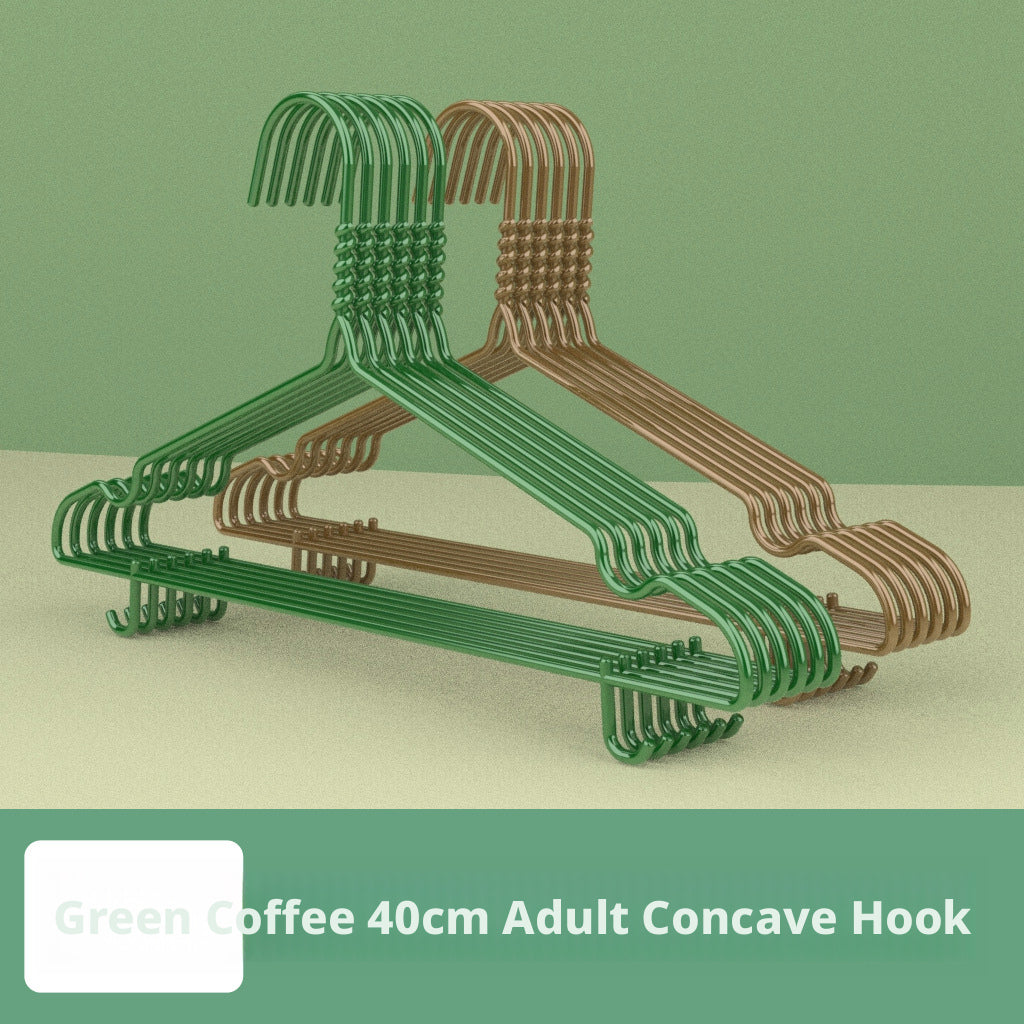 Vêtements encastrés couleur mélangée au rack-40CM avec crochet-10 pièces