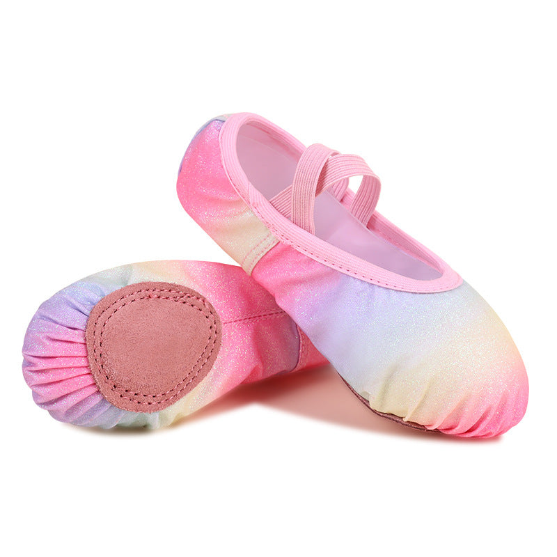 Chaussures de pratique en arc-en-ciel sans tige pour enfants