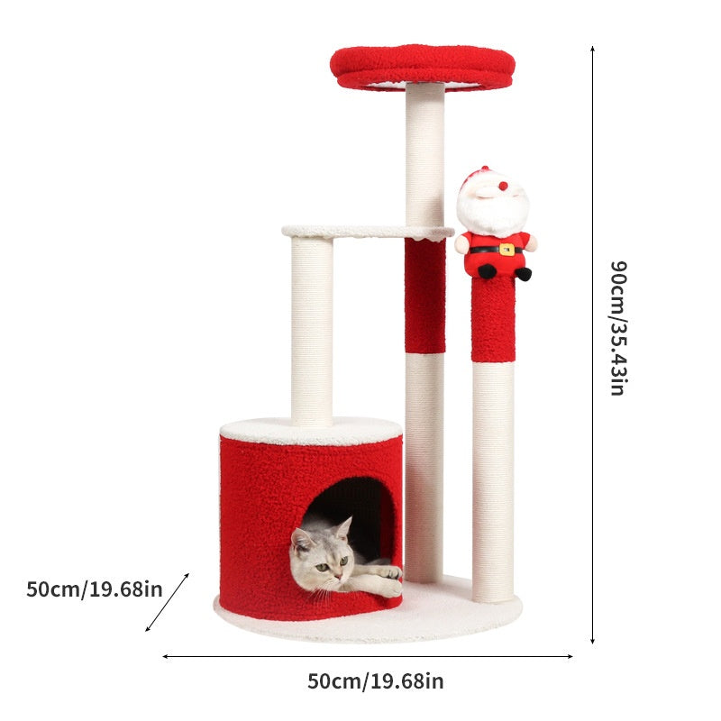 Promotion de l'arbre de Noël Chat cadre d'escalade Sisal tout-en-un Cat Scratching Post