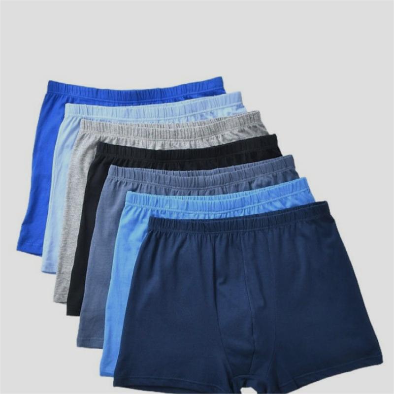 Sous-vêtements de taille moyenne pour hommes Short en coton d'âge moyen et âgé