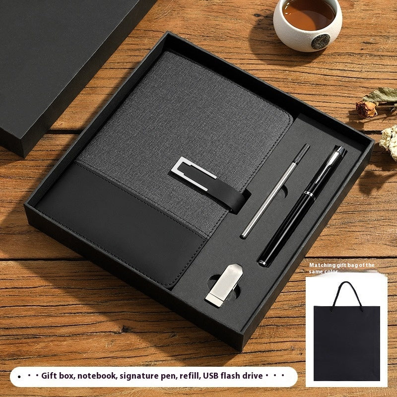 Carnet de notes d'affaires en cuir souple Ensemble cadeau de haute qualité