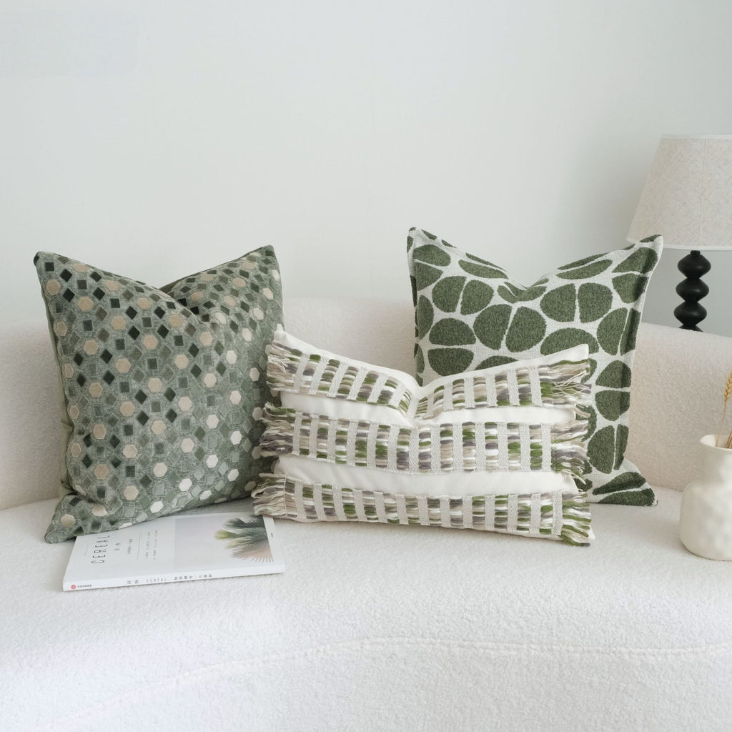 Green drawstring cushion