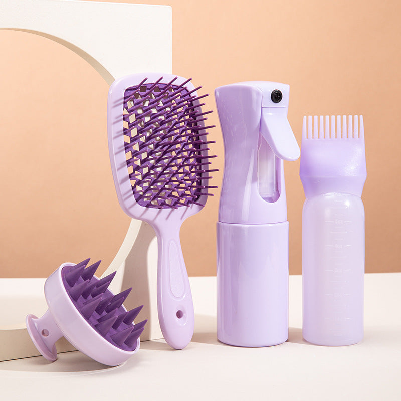Vaporisateur haute pression nettoyage de bouteille de silicone Shampooing brosse Peigne Hollow soins cheveux Dyei