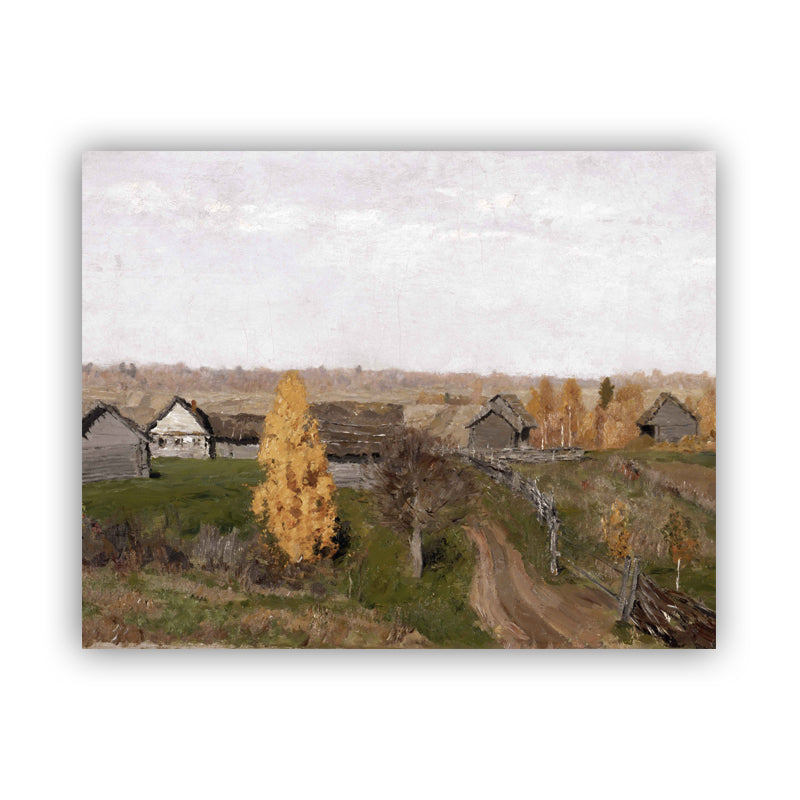 Automne Arbres Paysage Peinture à l'huile Affiche Toile Salon Décoration