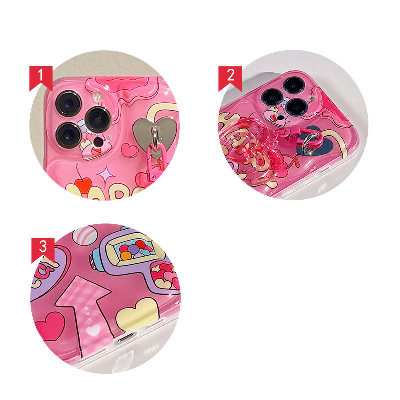 Japonaise et coréenne Sweet Cool Spice Girl Graffiti Anglais Love Pendentif cabine téléphonique