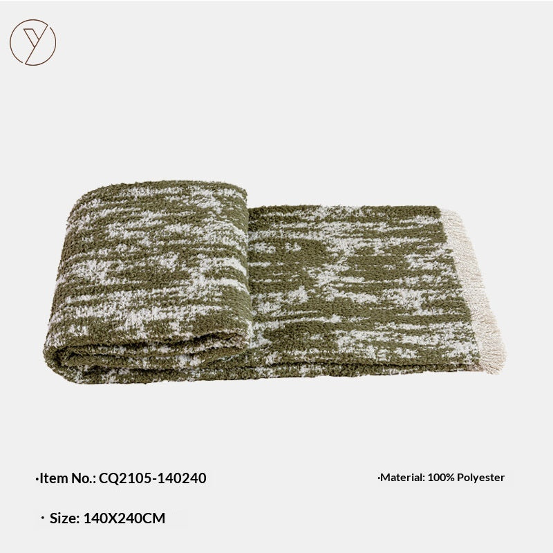 Couverture à lancer vert vintage de luxe légère
