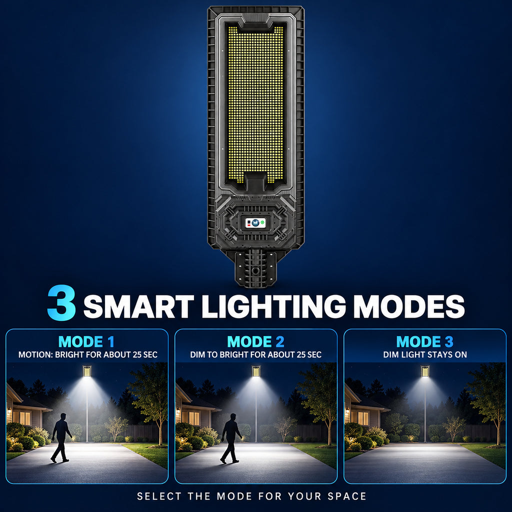 Solar Powered Motion Sensor Outdoor Light W7115 3 Noir pour Garden Yard Street Wall LED