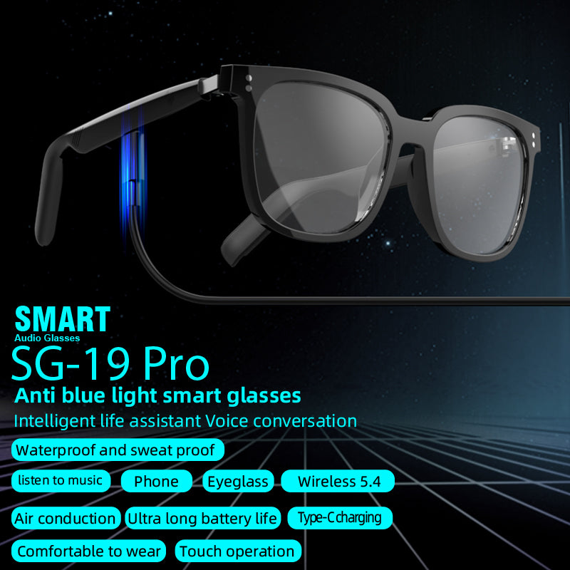 Smart Glass Smart Eyewear Étape dans le monde Verres résistants aux UV haute définition HIFI S