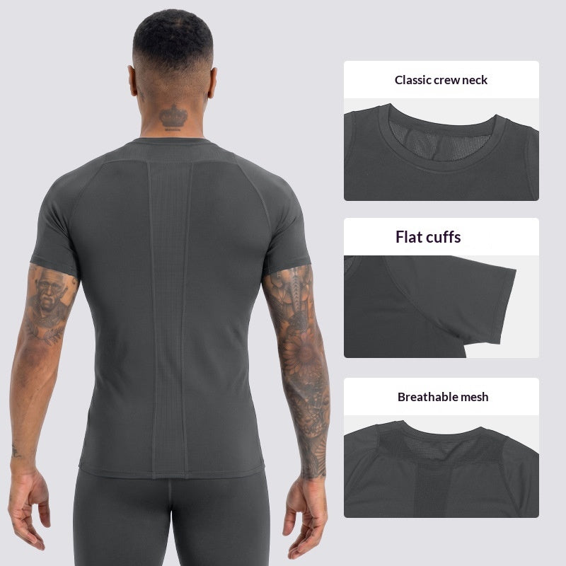 Chemise à manches courtes respirante Mesh pour hommes