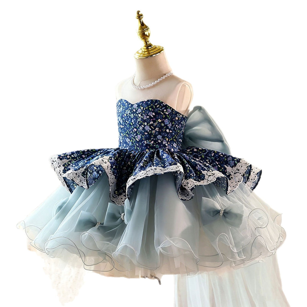 Robe princesse haut de gamme de style français pour enfants