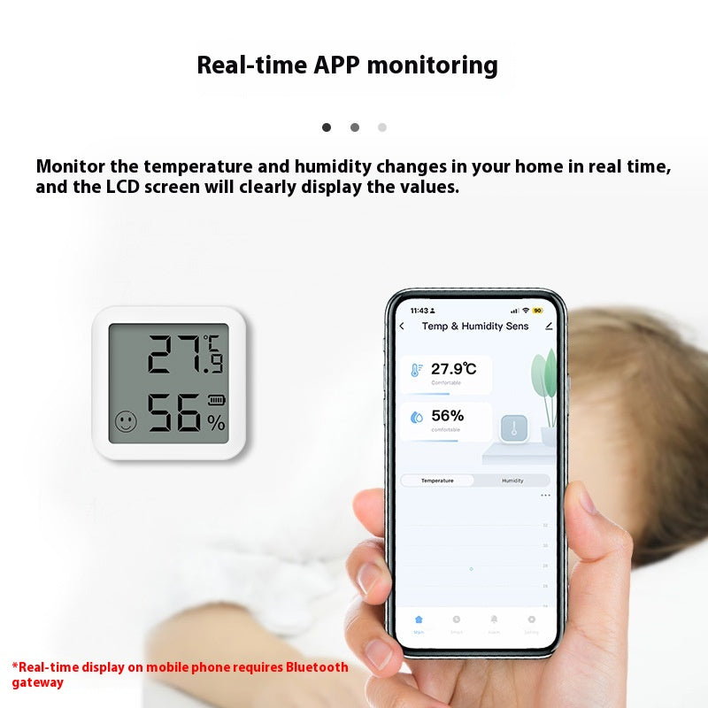 Température Bluetooth Graffiti Compteur d'humidité Mini Température intelligente et humidité Se