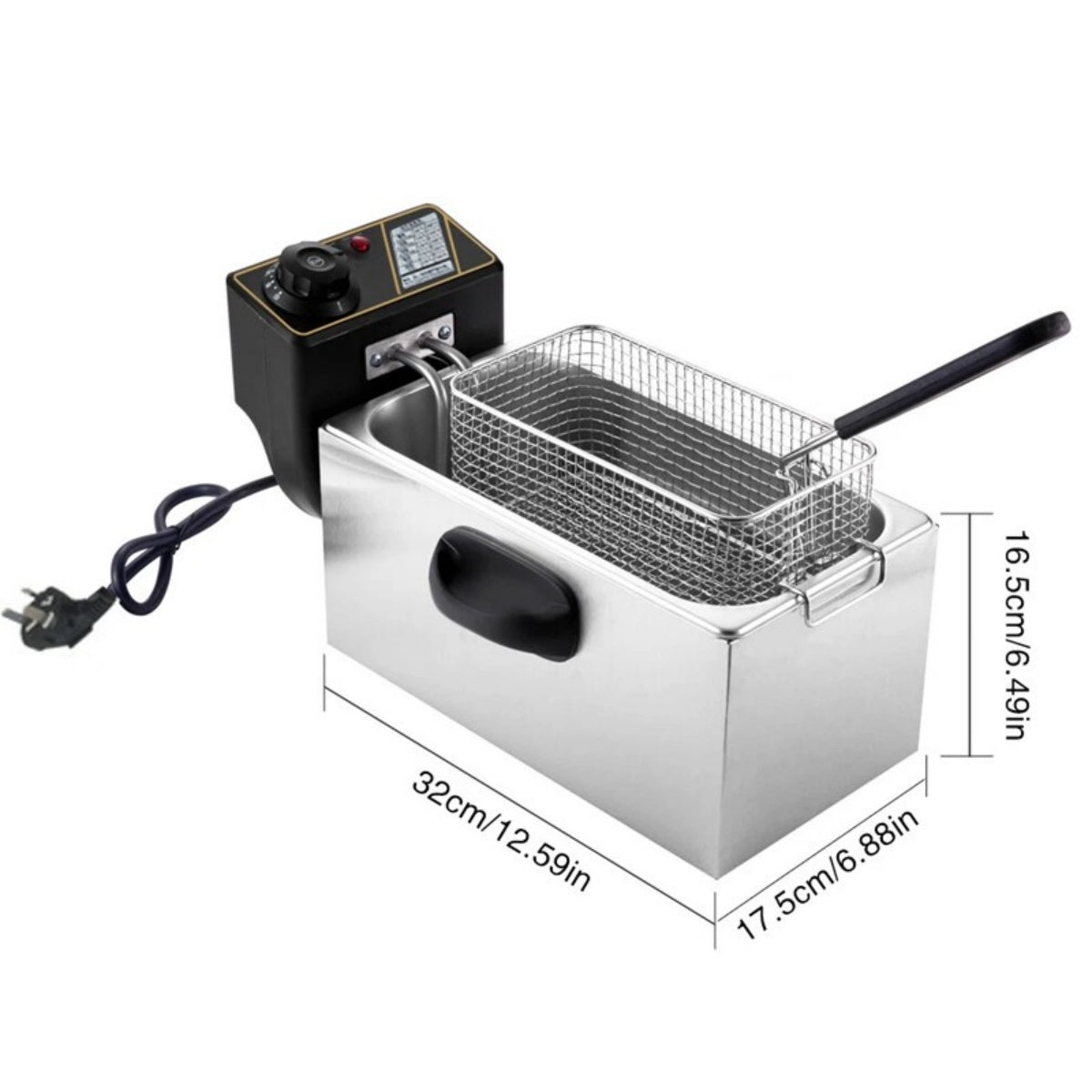 4L 2KW Commercial Electric Deep Fat Chip Fryer Fry Tank Acier inoxydable UK Stock