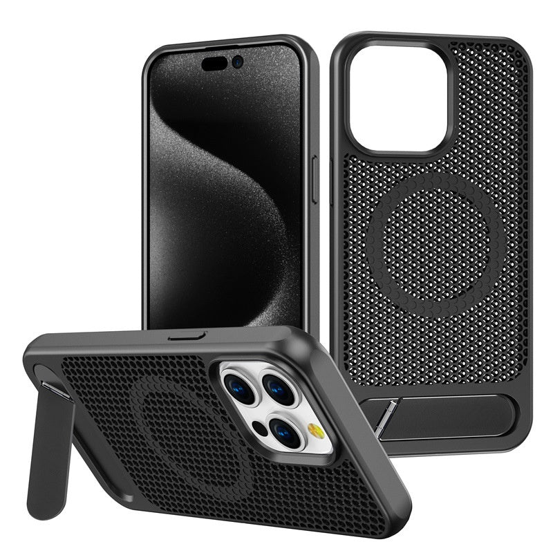 Boîtier de téléphone de la grille approprié Refroidissement de l'aspiration magnétique