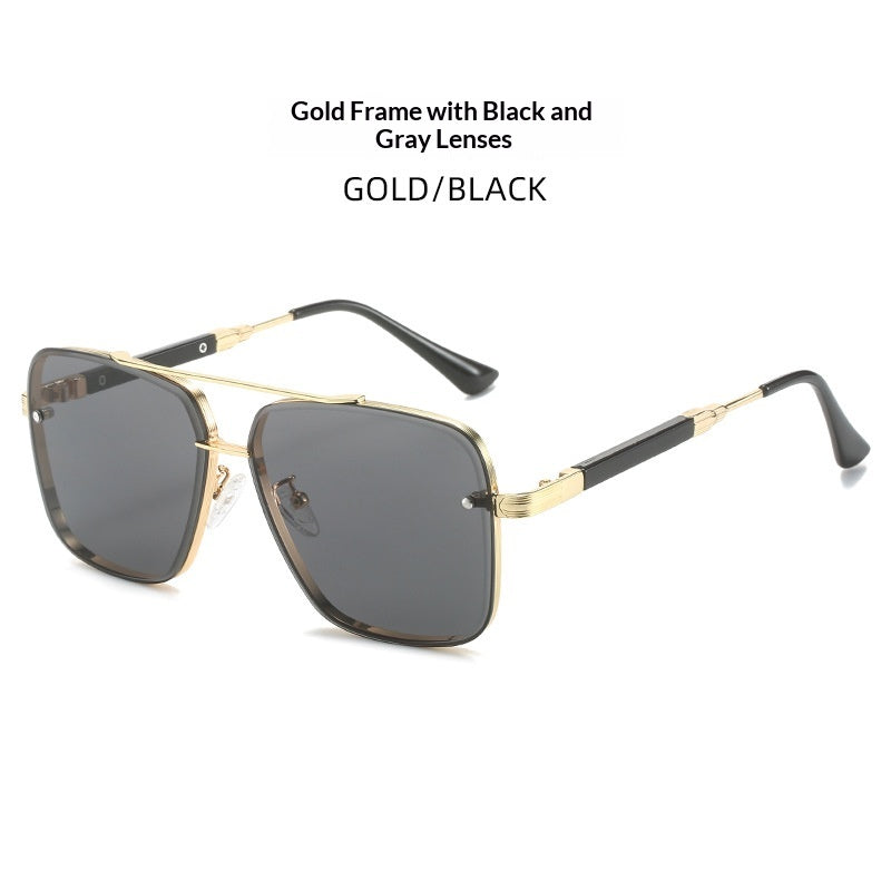 Lunettes de soleil en métal pour hommes