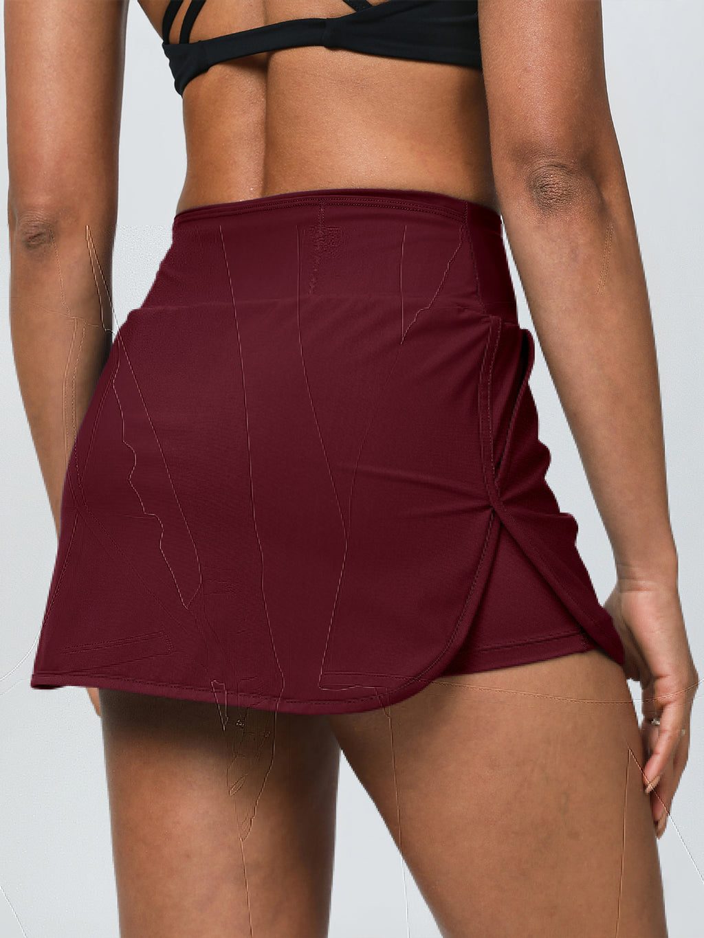 European and American Slim- Fit Quick-dry Tennis Skirt High Waist Slimming Running Fitness