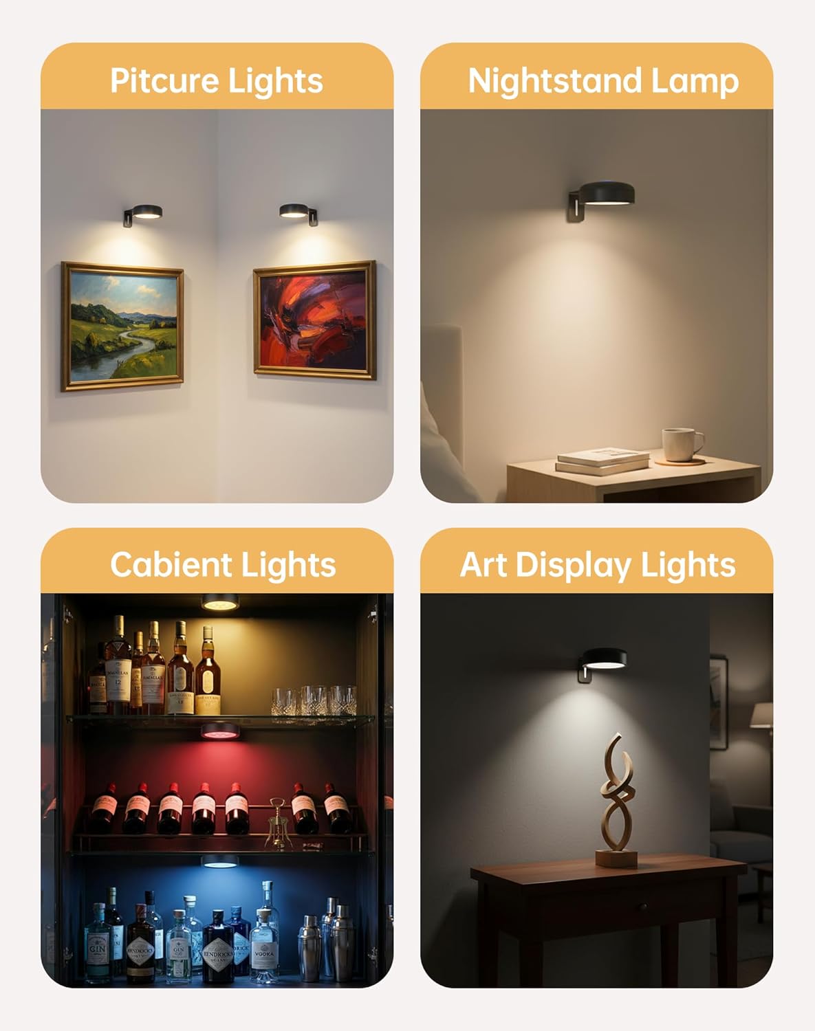 Lumières pour le mur
